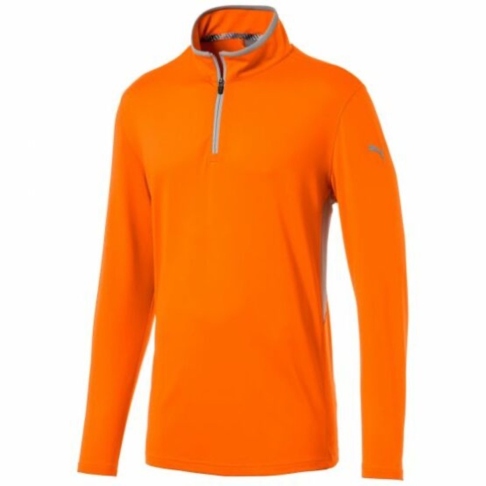Puma Men's Rotation 1/4 Zip Pullover Orange Large
